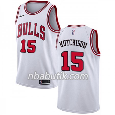 NBA Mænd Trøje Chicago Bulls Chandler Hutchison 15 Nike Hvid Swingman NBA Mænd Trøje Chicago Bulls Chandler Hutchison 15 Nike Hvid Swingman